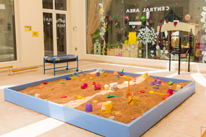 Water and sand play area for kids at Cambridgeshire